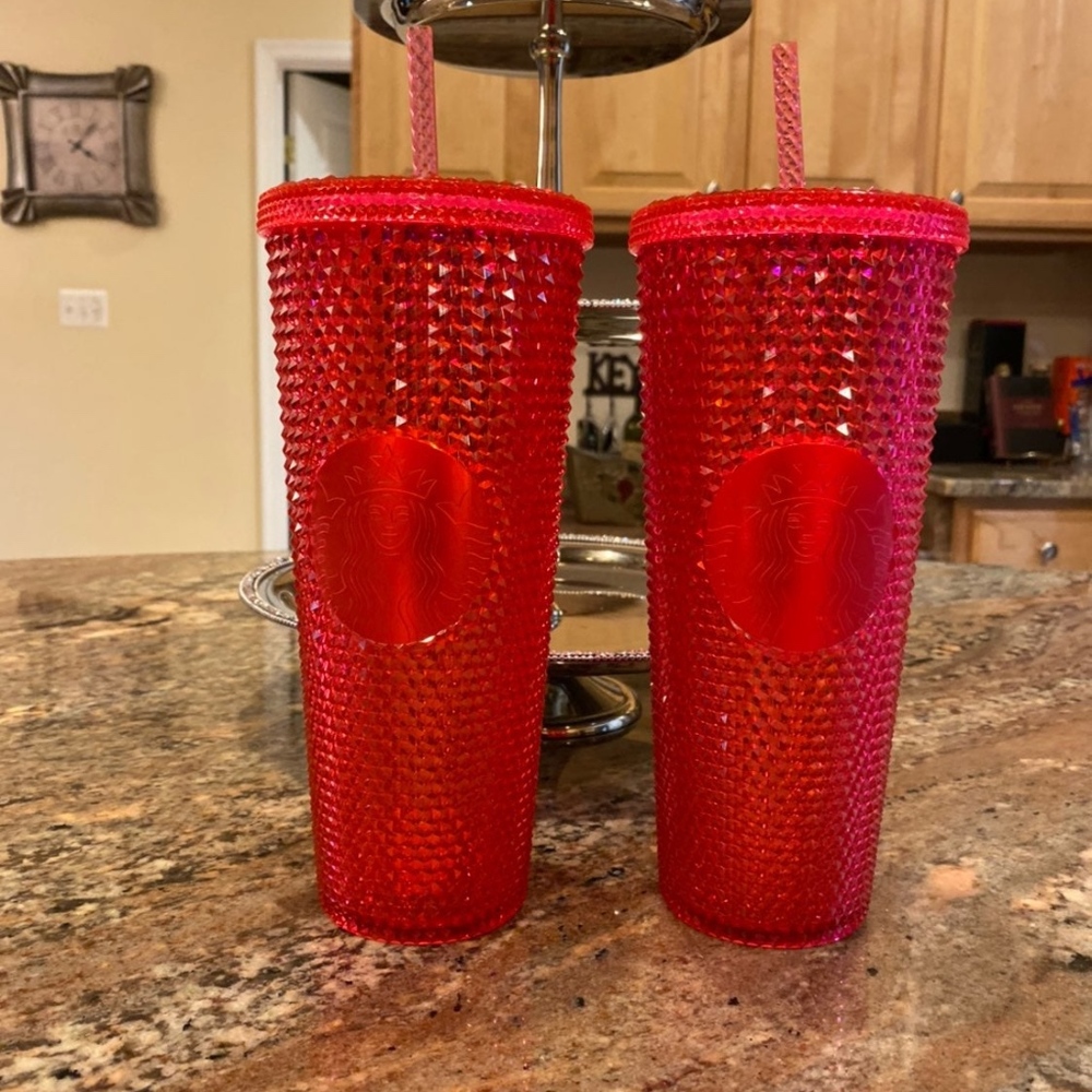 2 NEW Pink Starbucks Holiday Tumbler Cups - Picture 1 of 6